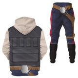 Unisex Star Wars Hoodie Pants Set Han Solo Cosplay Hooded Sweatshirt Sports Sweatpants Casual Streetwear - INSWEAR