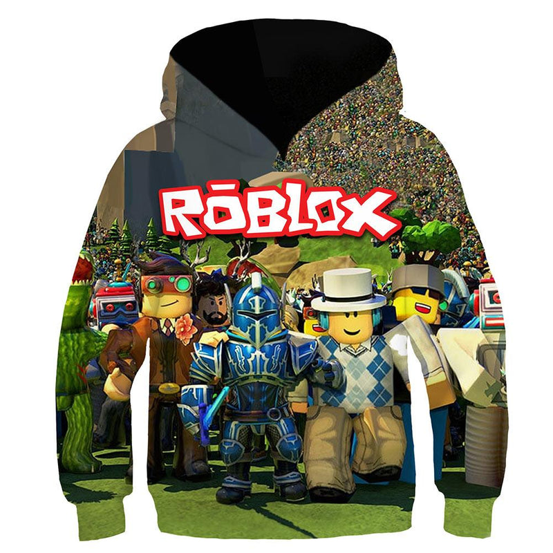 Kids Roblox Hoodies 3d Print Pullover Sweatshirt Outfit Cosplay Casual Inswear - hoodie with overalls roblox