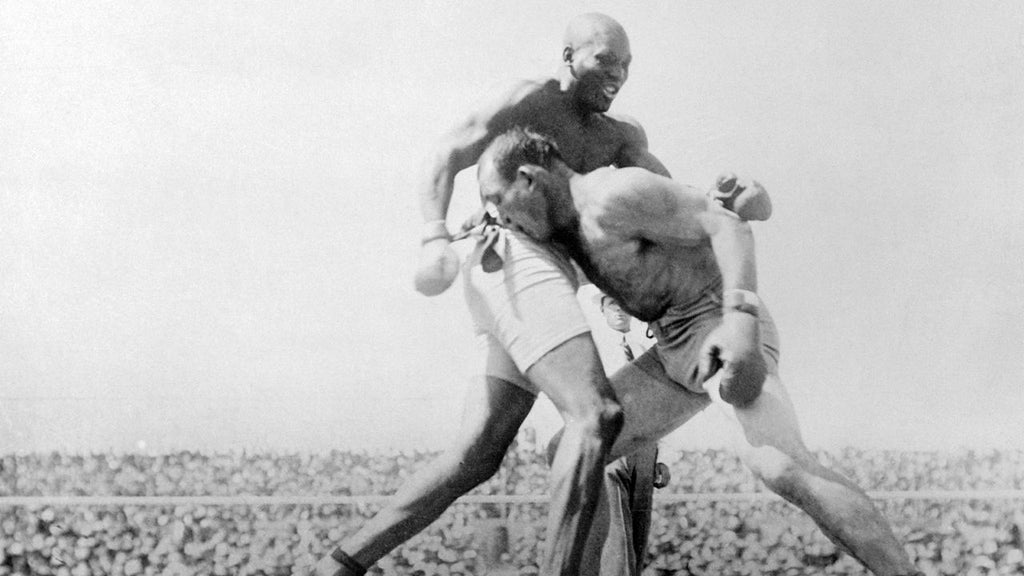 Jim Jeffries was no match for the heavyweight king Jack Johnson (Image: CNN).