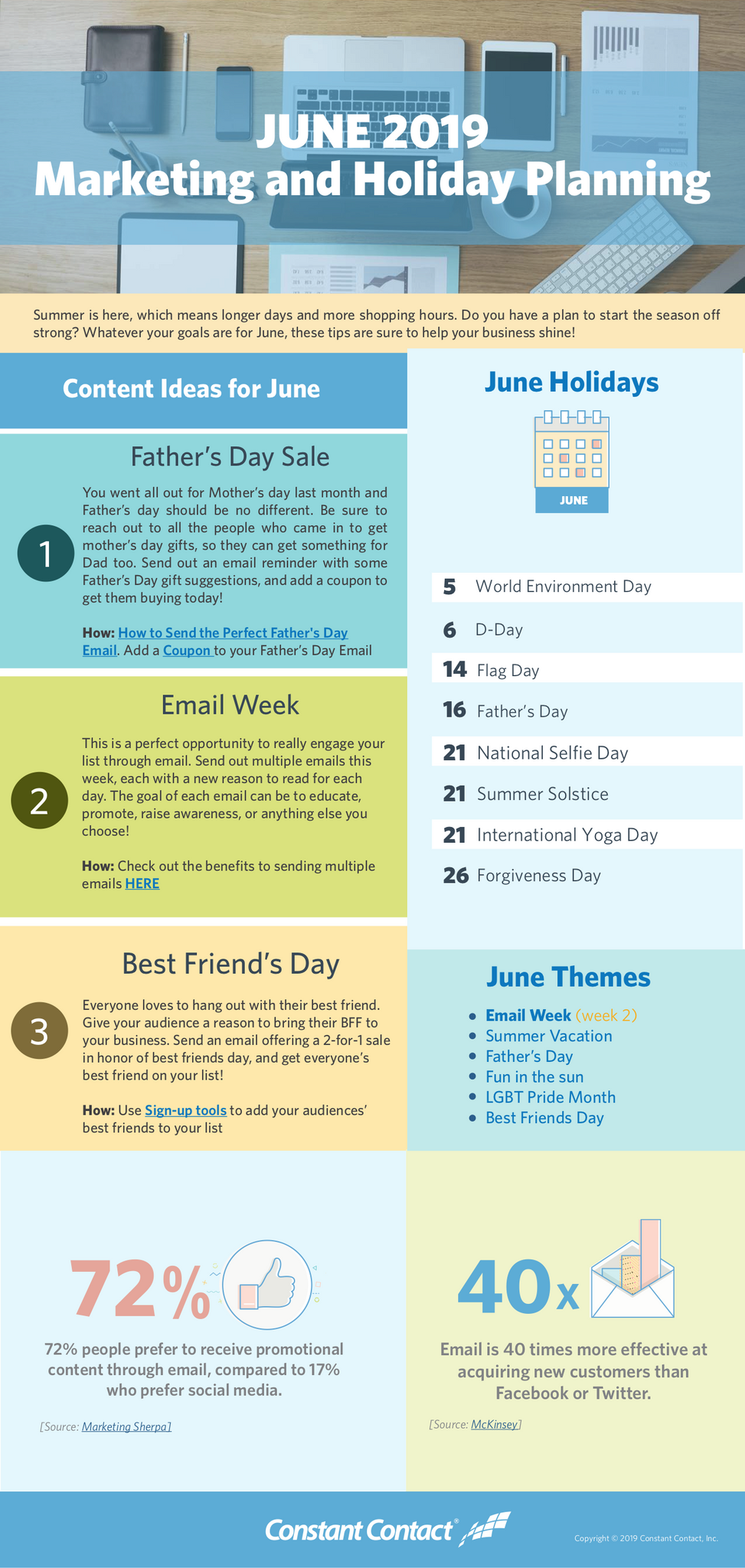June Email Campaign Ideas