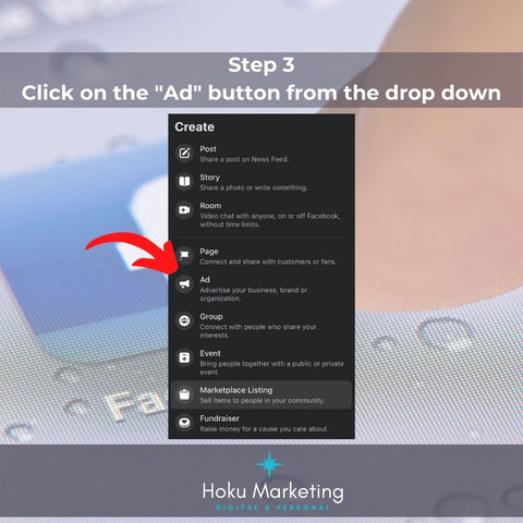 step 3 click on ad button
