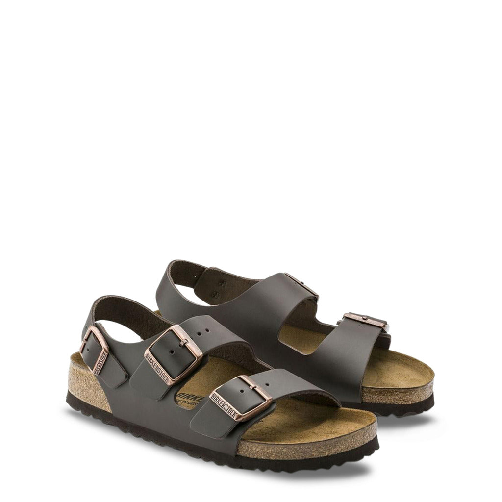 Birkenstock Milano Leather Dark Brown Sandals 0034101 Regular Fit
