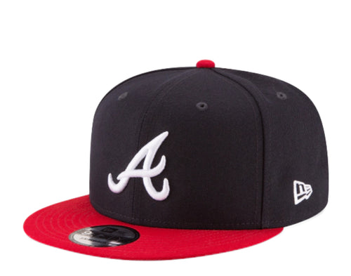 New Era 9Fifty MLB Atlanta Braves Basic Navy/Red Snapback Hat 11591082 One  Size