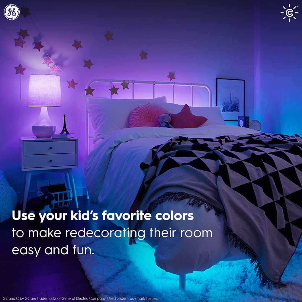 GE Lighting Cync Full Color Direct Connect Smart Bulb with Bluetooth and Wi-Fi A19 LED, 60W Replacement, 1-Pack (New for 2021)