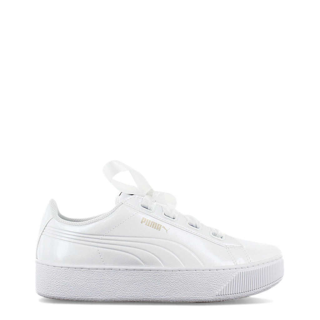 puma vikky platform ribbon white