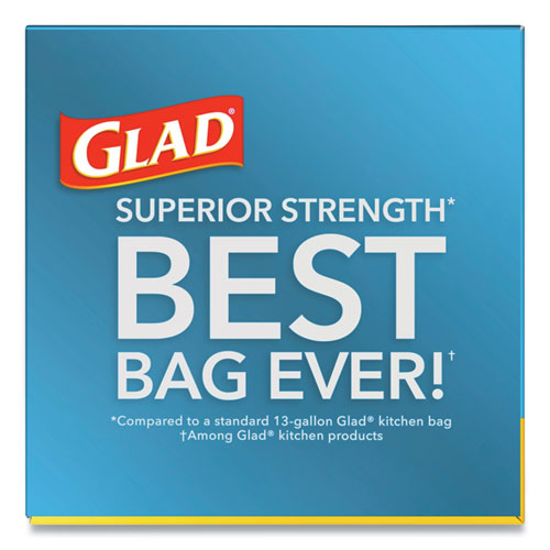 Glad® ForceFlexPlus OdorShield Tall Kitchen Drawstring Trash Bags, 13 Gal,  0.9 mil, 204/Case