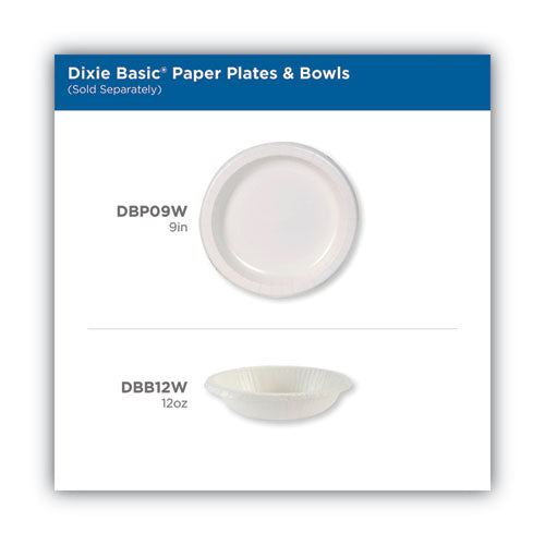 Dixie Clay Coated Paper Plates, 6 Dia, White, 100/Pack