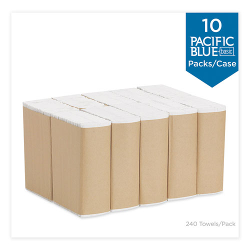Georgia Pacific Professional Pacific Blue Basic C-Fold Paper Towels,10 1-10x13 1-5, White, 240-Pack,10 Pks-Ct 20603