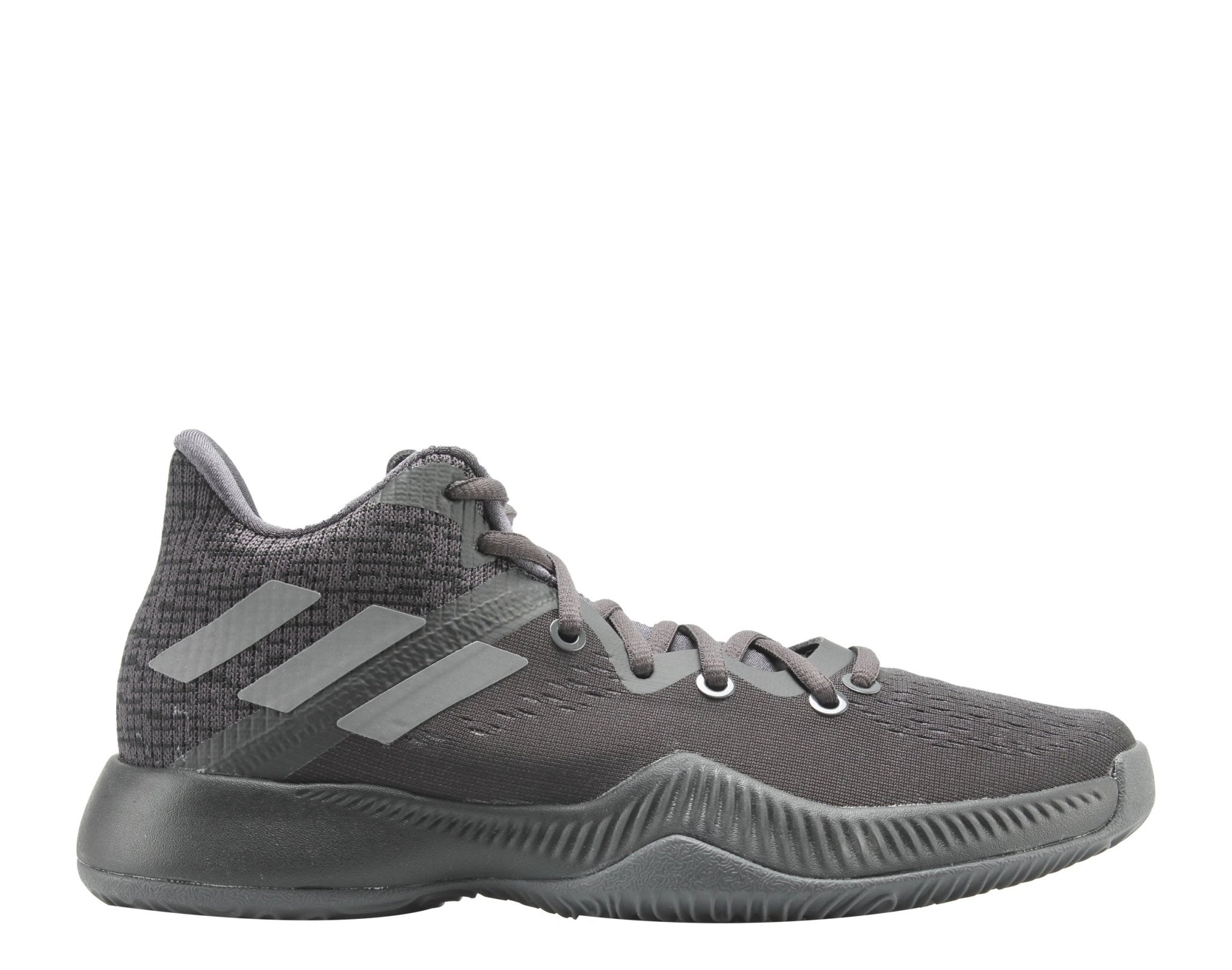 Adidas Mad Bounce J Black Black Grey Big Kids Basketball Shoes