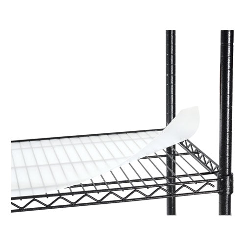 Alera 5-Shelf Wire Shelving Kit with Casters and Shelf Liners, 36w x 18d x 72h, Black Anthracite ALESW653618BA