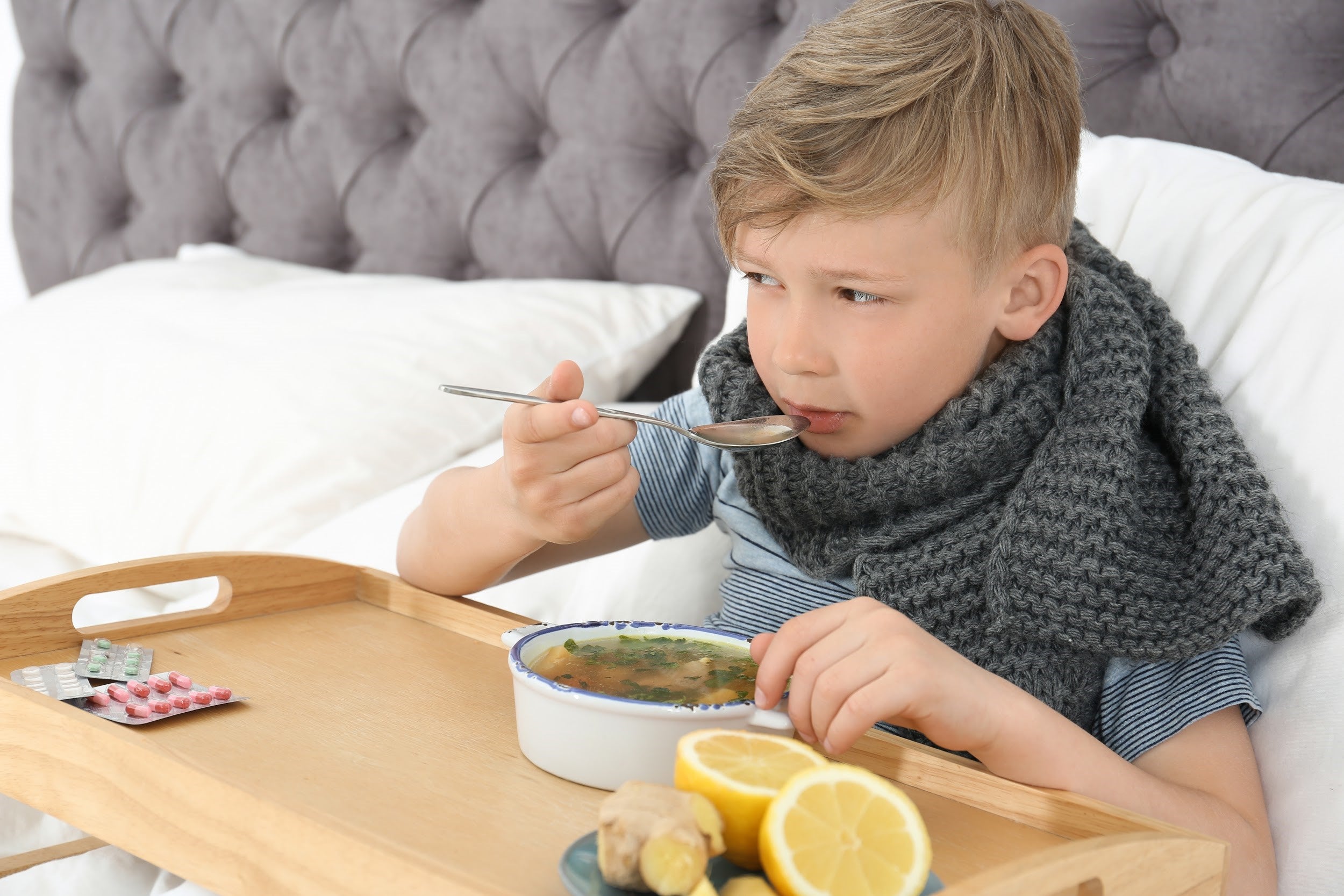 best foods for sick kids by illness - chicken noodle soup for cold and flu