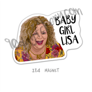 Baby Girl Lisa Refrigerator Magnet
