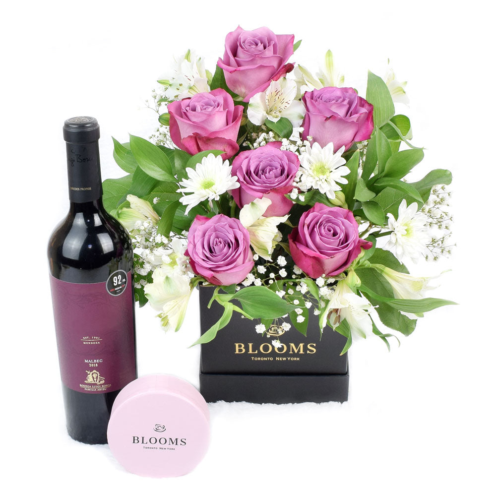 Wine Gifts Livewire Lilies Chocolate Wine Flower Gift Toronto Blooms