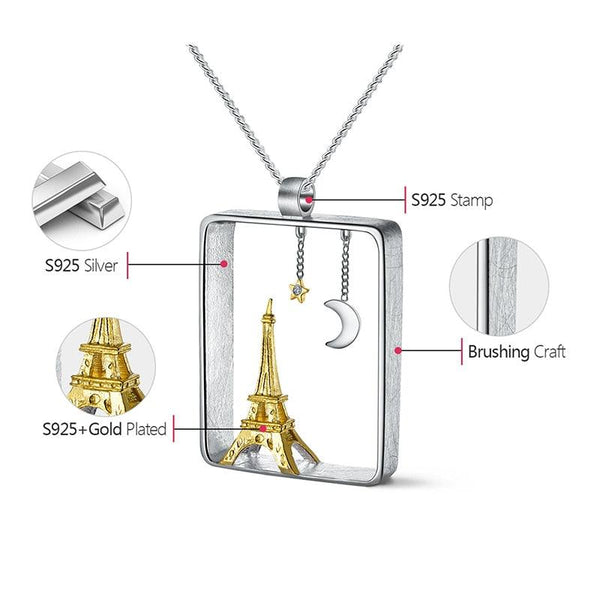 Buy Bronze Paris Eiffel Tower Charm Cross Pendant Locket for Boys and Girls  Silver Brass Pendant at Amazon.in