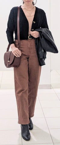 Dark_Academia_style_work_outfit Casual Black Shoes and Brown Pants Touchy Style