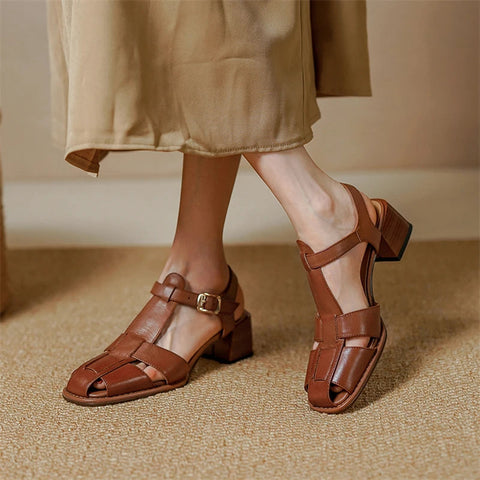 High-quality leather Sandal - Touchy Style