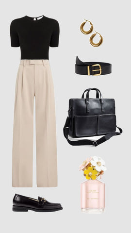 loafers with tailored trousers and a crisp blous - Touchy Style