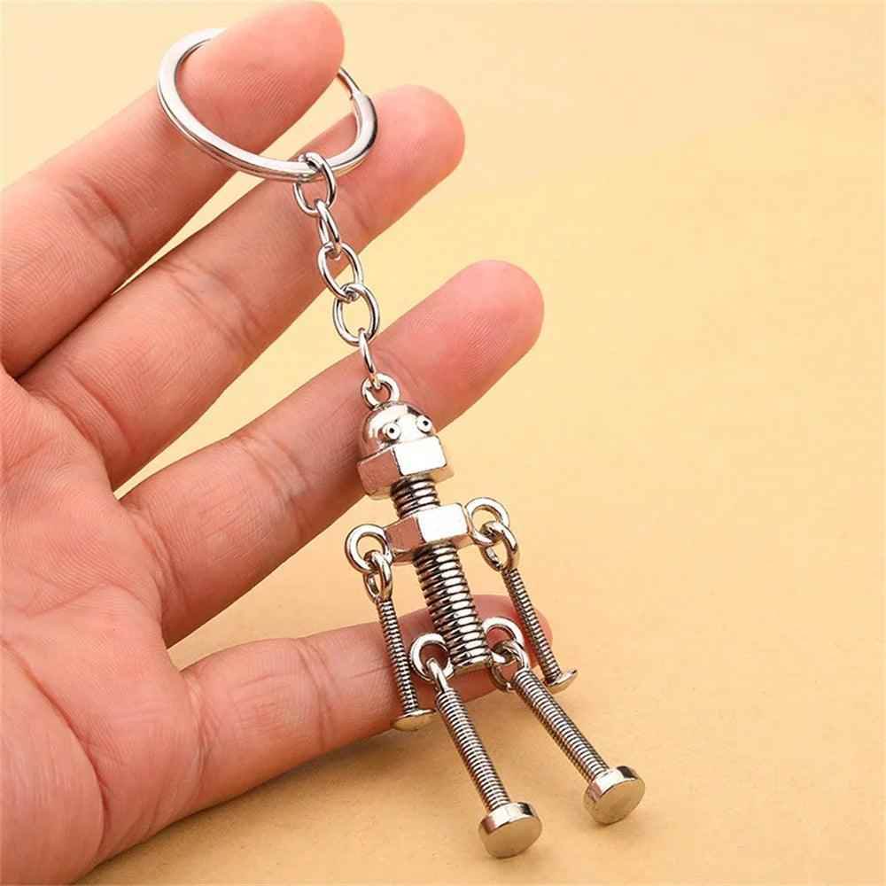 Unique Keychains - Vintage Robot - Movable Joint Robot Keyrings - TSKC9