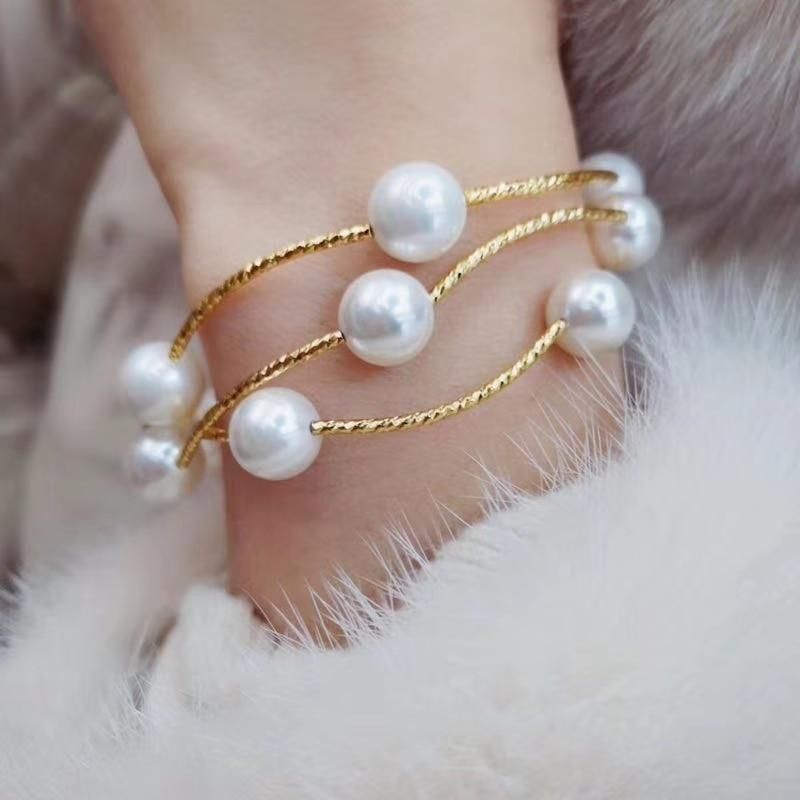 PACHAREE Spirit Animal gold-plated pearl charm bracelet