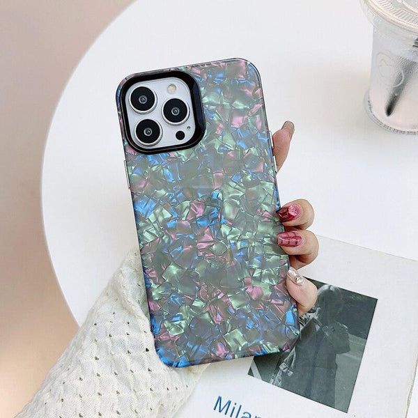 For iPhone 14 Pro Max 13 11 12 XS XR Luxury Pattern Leather Square Case  Cover