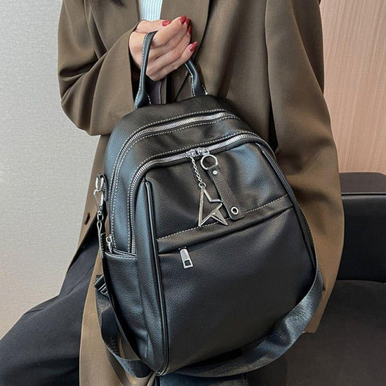 Women Leather Cool Backpacks GCBG21 High-Quality Vintage School