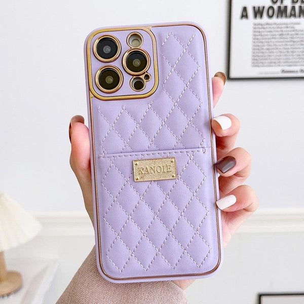 Luxury Leather Wallet Cute Phone Case - For iPhone 14, 13, 12 Pro