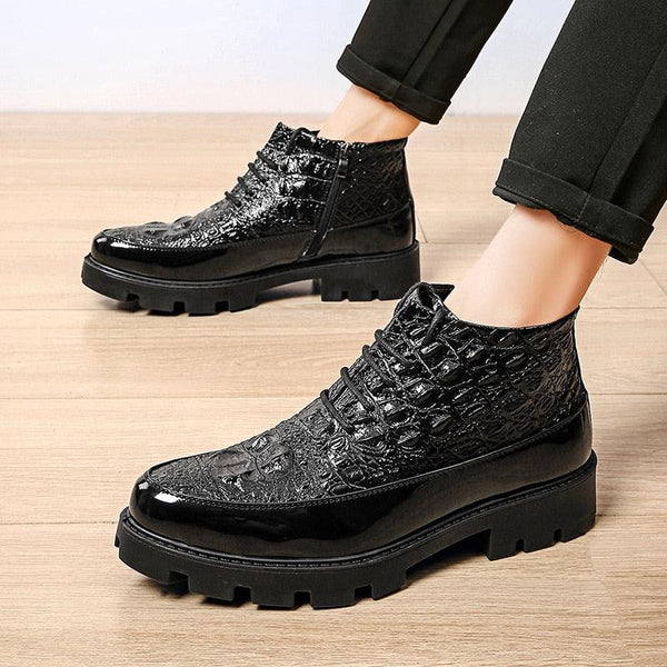 YUHAOTIN ankle boots men formal ladies leather ankle boots uk wide fit  boots for men safety black ankle boots women size 7 womens boots size 6  walking womens ankle boots black Black