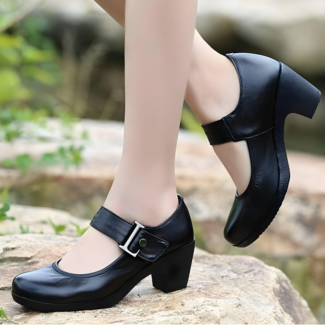 Leather Flat Ankle Boots Women's Casual Shoes MSS1238