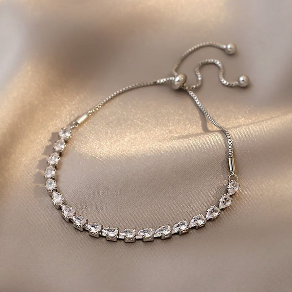 Zircon Gold Pull Adjustable Bracelet Charm Jewelry XYS0235 Simple Korean  Style