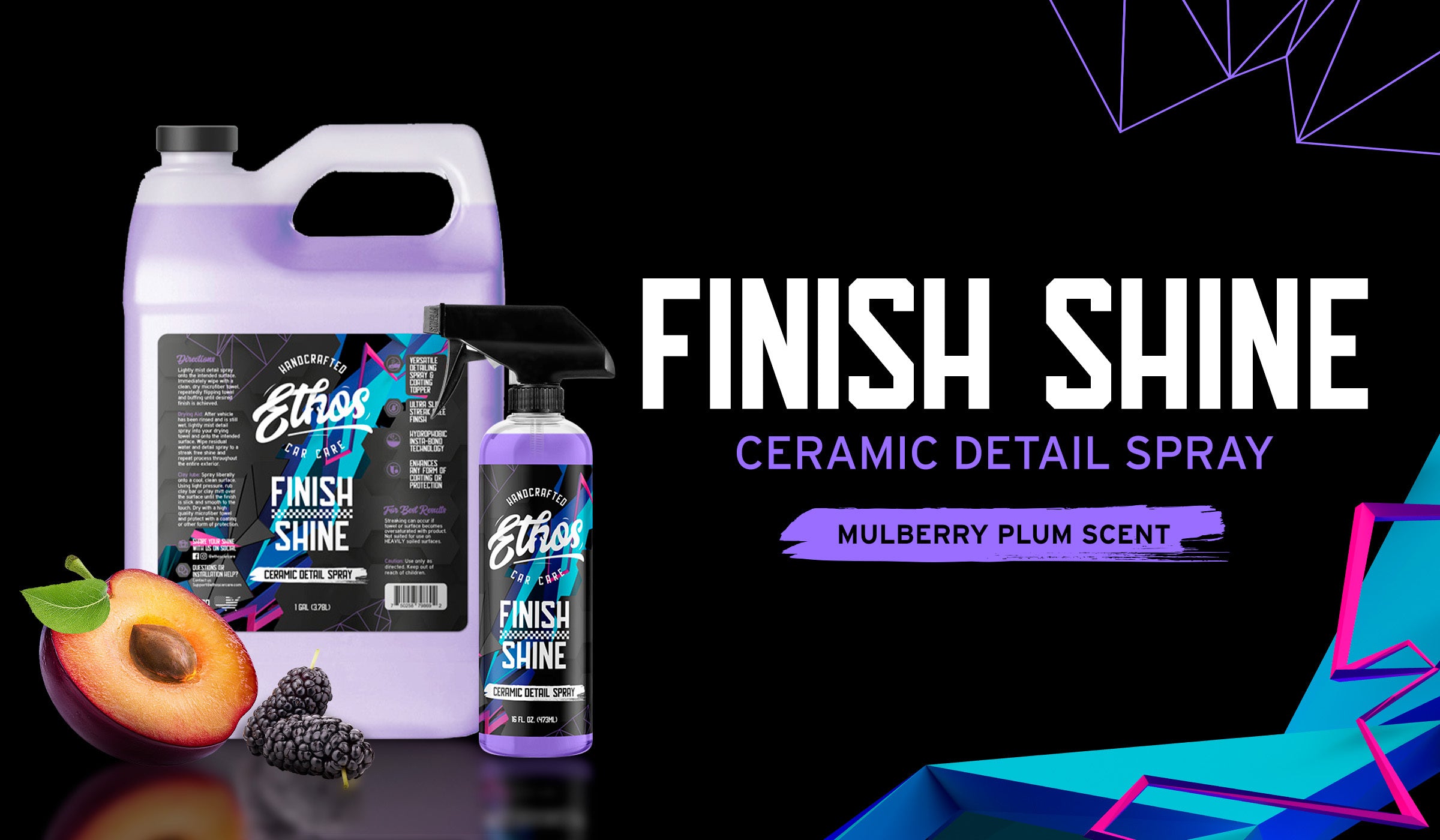 Ceramic Detail Spray - Quick Detailer, Streak Free Formula!