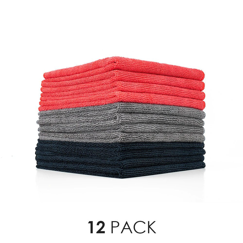 Carcarez 16 x 24 in. Waffle Weave Red Microfiber Drying Towel, Pack of 6 