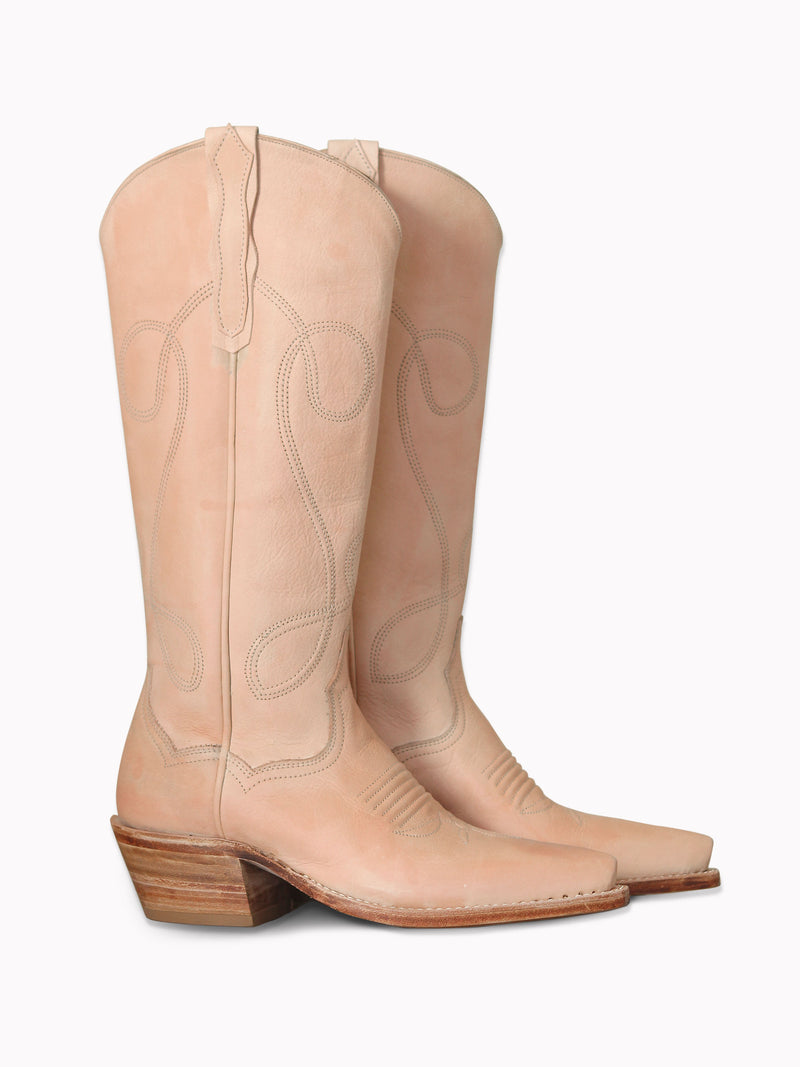 Cowboy Boots in Natural | Bliss And 