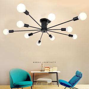 Modern Ceiling Lights Loft Spider E27 Lighting Multiple Ding Room