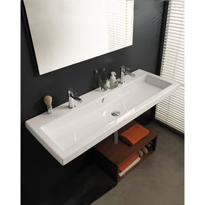 Trough Ceramic Wall Mounted Or Drop In Sink