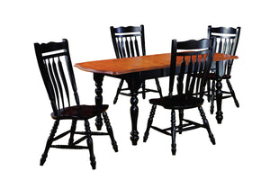 Sunset Trading 5 Piece Drop Leaf Extendable Dining Set with Aspen Chairs