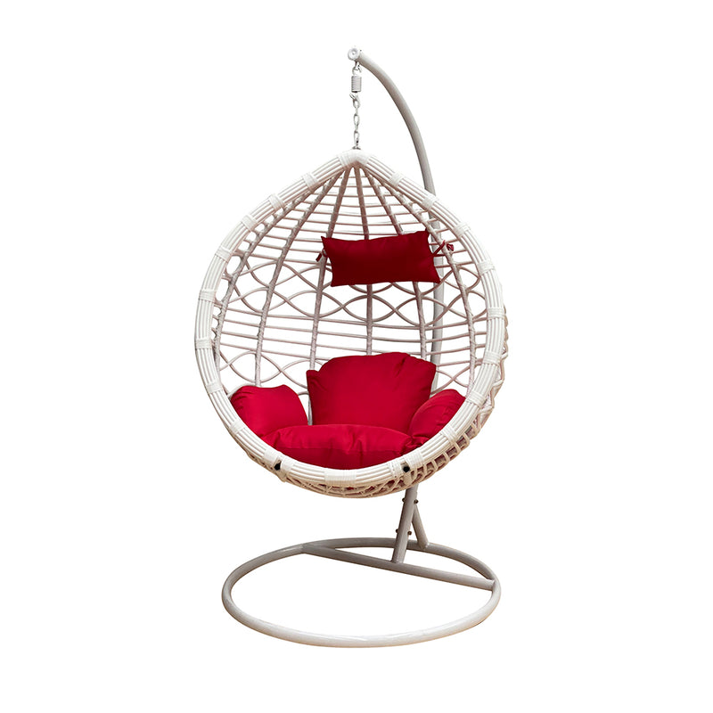 hanging egg chair with footrest