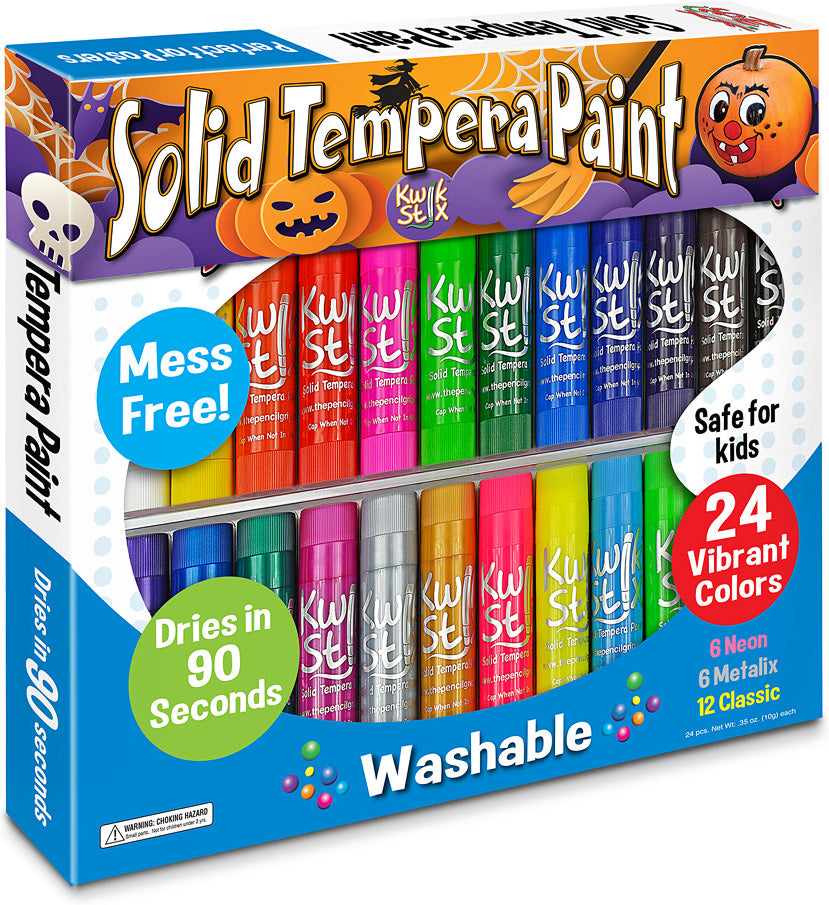 Kwikstix Tempera Paint 12 Metalix Colors - Building Blocks