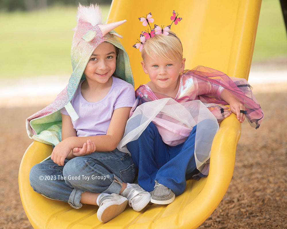 Rainbow Unicorn Cape & Headband, Multi, Size 4-6