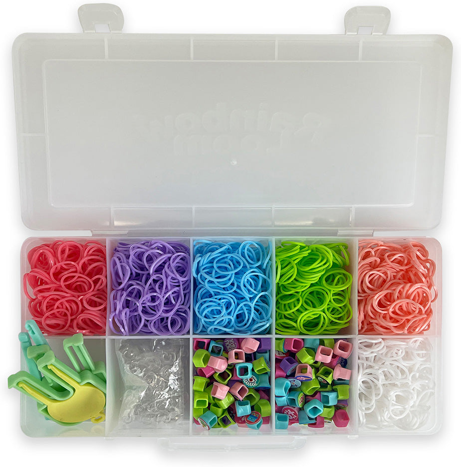 Learning Express Toys of Sylvania, OH - 🌈 Rainbow Loom Mega Combo Set is  here!!! 21 colors, 7,000 Bands!!