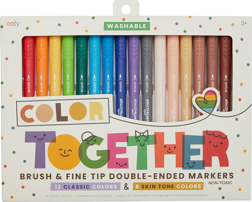 Color Lustre Metallic Brush Markers Set of 10 - Mudpuddles Toys