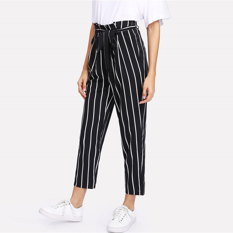 waist striped pants