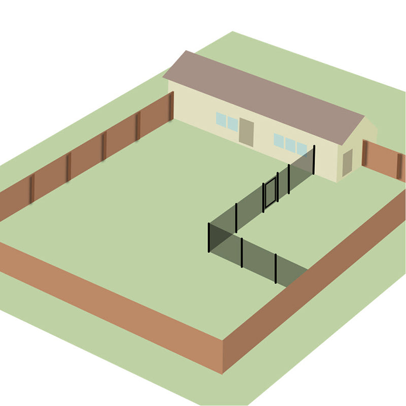 Dog Proofer Freestanding DIY Dog Fence Used To Create An Enclosure Within A Fenced Area