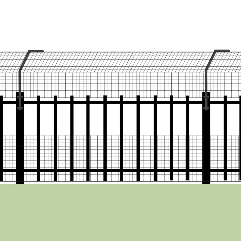 Dog Proofer Wide Gap Kit With Curved Houdini-Proof Fence Extensions