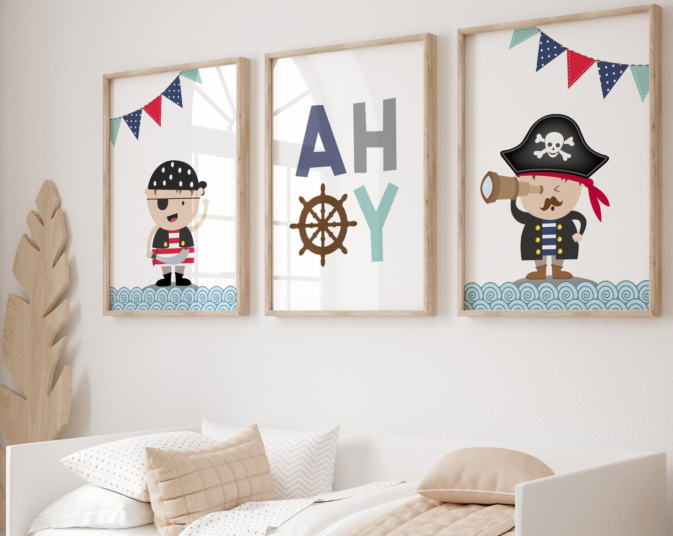 Pirate Nursery decor, Pirate art, Nursery decor