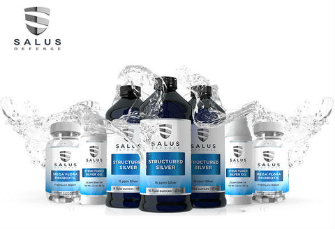 Silver Supplements, Subscriber savings Salus Defense Structured Silver and Probiotics