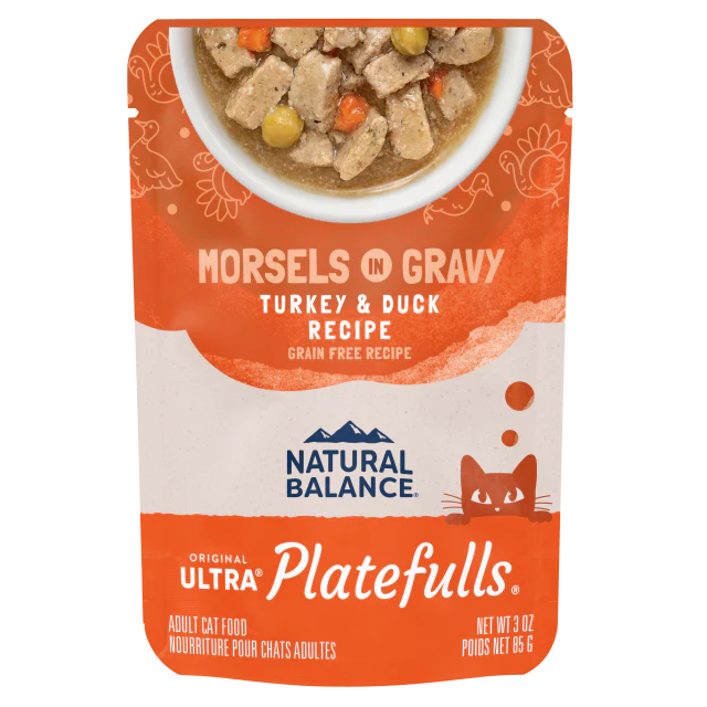 Natural Balance Platefulls Turkey & Duck Recipe Morsels in Gravy Cat Food