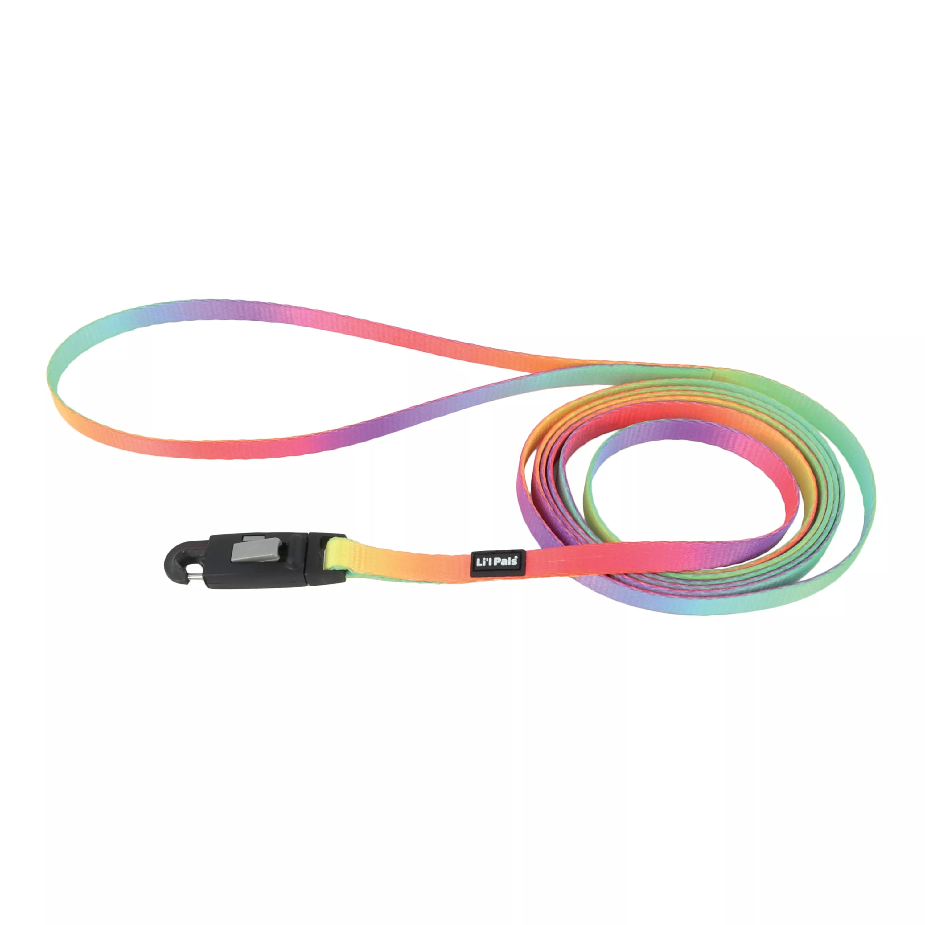 Coastal Li'l Pals Patterned Dog Leash with E-Z Snap (X-Small 3/8" X 6', Dark Prism)