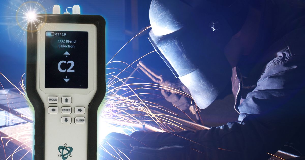 CO2 welding gas analyzer used during welding