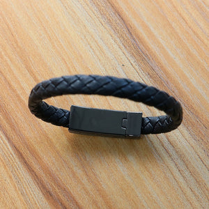 Leather USB Charging Cord Bracelet - Free Shipping!