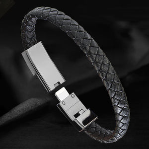 Leather USB Charging Cord Bracelet - Free Shipping!